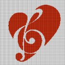 VIOLIN HEART CROCHET AFGHAN PATTERN GRAPH