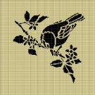 BIRD ON BRANCH 7 CROCHET AFGHAN PATTERN GRAPH