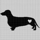 DACHSHUND LOVE CROCHET AFGHAN PATTERN GRAPH