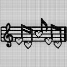 MUSIC HEART 2 CROCHET AFGHAN PATTERN GRAPH