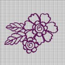 PURPLE FLOWER 3 CROCHET AFGHAN PATTERN GRAPH