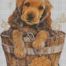Dog with bath cross stitch pattern in pdf DMC