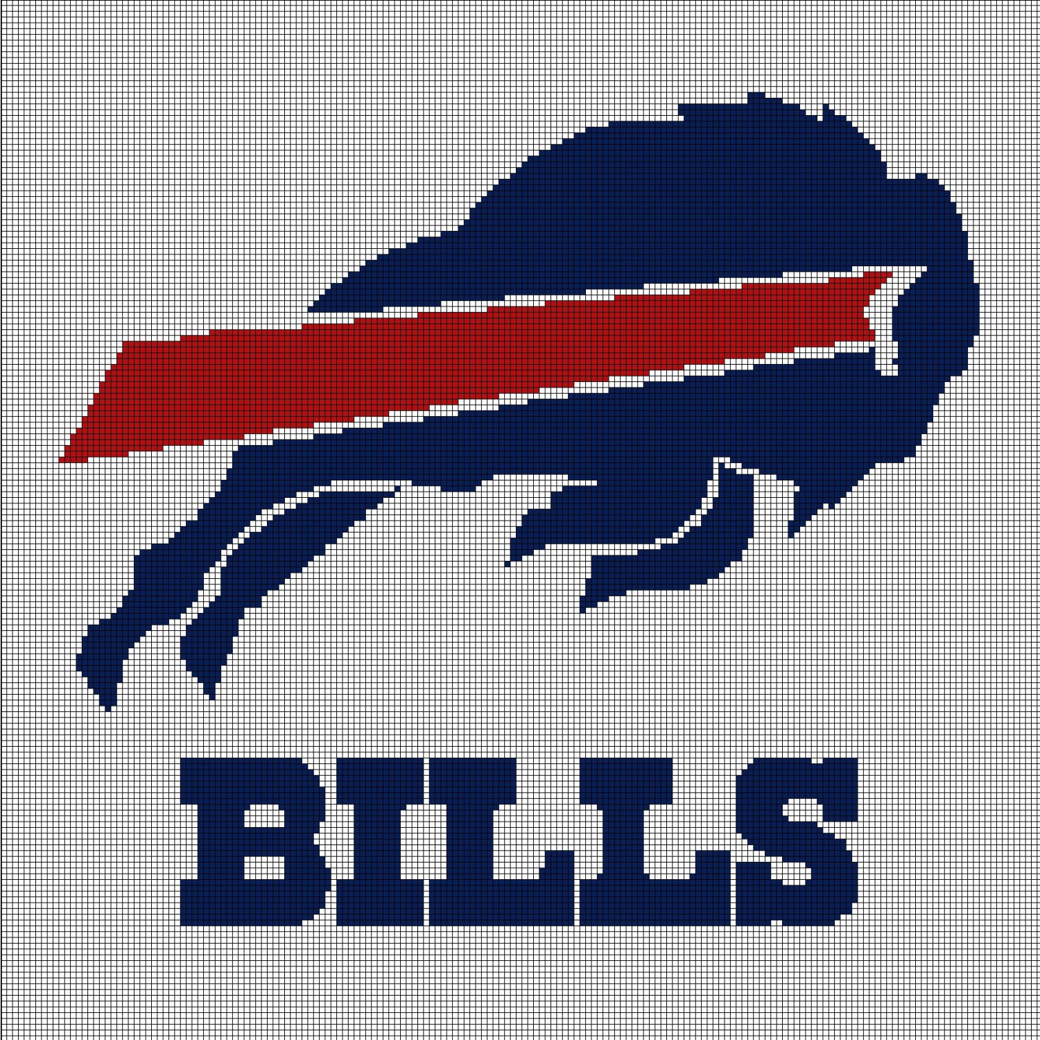 Buffalo Bills 2 american football logo cross stitch ...