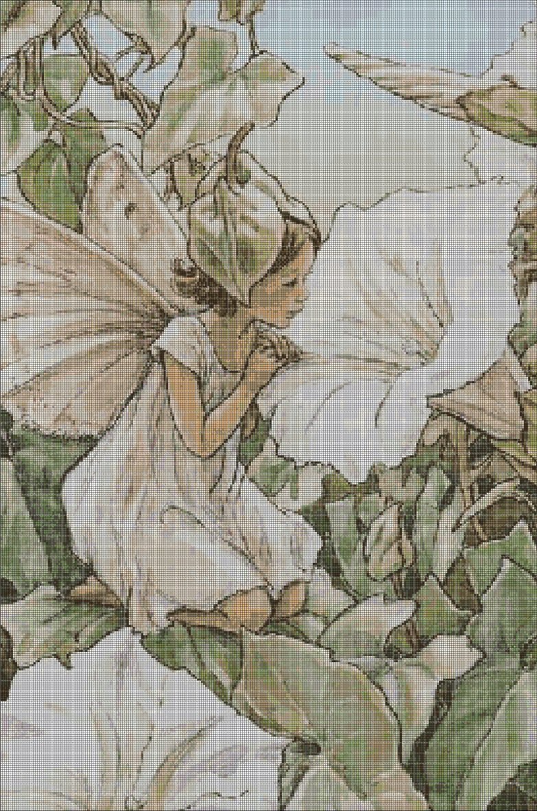 Flower fairy 35 cross stitch pattern in pdf DMC