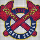 Atlanta Braves baseball logo cross stitch pattern in pdf