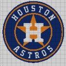Houston Astros baseball logo cross stitch pattern in pdf