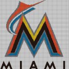 Miami Marlines baseball logo cross stitch pattern in pdf