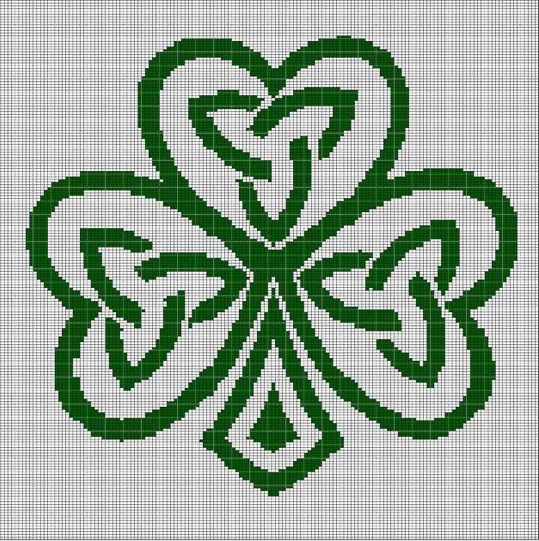 CELTIC CLOVER 2 CROCHET AFGHAN PATTERN GRAPH
