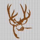 DEER HEAD 6 CROCHET AFGHAN PATTERN GRAPH