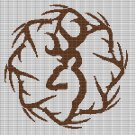 DEER WITH BRANCHES CROCHET AFGHAN PATTERN GRAPH