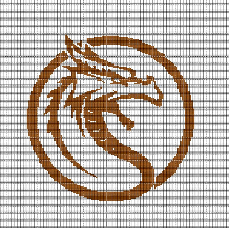 DRAGON HEAD 3 CROCHET AFGHAN PATTERN GRAPH