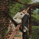 The kiss cross stitch pattern in pdf DMC