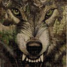 Wolf head art 2 cross stitch pattern in pdf DMC