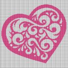 HEART WITH MOTIFS CROCHET AFGHAN PATTERN GRAPH