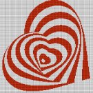 HEARTS IN HEART 3 CROCHET AFGHAN PATTERN GRAPH