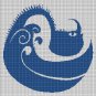 BLUE DRAGON SYMBOL CROCHET AFGHAN PATTERN GRAPH