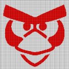 AGRY BIRD RED 2 CROCHET AFGHAN PATTERN GRAPH