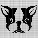 BOSTON TERRIER HEAD CROCHET AFGHAN PATTERN GRAPH