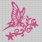 BUTTERFLY ON THE FLOWER CROCHET AFGHAN PATTERN GRAPH