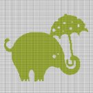 ELEPHANT WITH UMBRELLA CROCHET AFGHAN PATTERN GRAPH