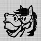 GRINNING HORSE HEAD CROCHET AFGHAN PATTERN GRAPH
