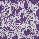 BUTTERFLIES IN PURPLE CROCHET AFGHAN PATTERN GRAPH