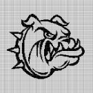 BULLDOG HEAD 3 CROCHET AFGHAN PATTERN GRAPH