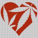 CANABIS HEART CROCHET AFGHAN PATTERN GRAPH