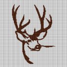 DEER HEAD 7 CROCHET AFGHAN PATTERN GRAPH