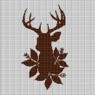 DEER HEAD WITH LEAVES CROCHET AFGHAN PATTERN GRAPH