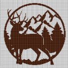 DEER ON MOUNTAINS CROCHET AFGHAN PATTERN GRAPH
