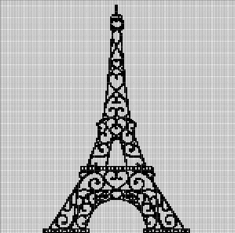 EIFFEL TOWER CROCHET AFGHAN PATTERN GRAPH