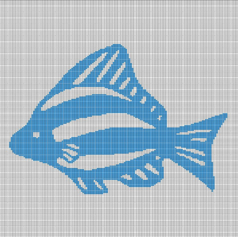 FISH 11 CROCHET AFGHAN PATTERN GRAPH