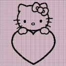 HELLO KITTY WITH HEART 2 CROCHET AFGHAN PATTERN GRAPH