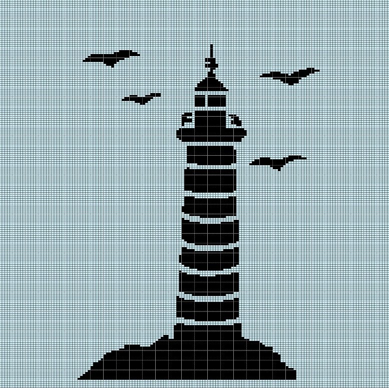 LIGHTHOUSE CROCHET AFGHAN PATTERN GRAPH