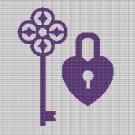 LOCK AND KEY CROCHET AFGHAN PATTERN GRAPH