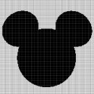 MICKEY HEAD SILHOUETTE CROCHET AFGHAN PATTERN GRAPH