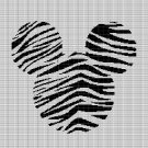 MICKEY MOUSE IN ZEBRA STYLE SILHOUETTE CROCHET AFGHAN PATTERN GRAPH MICKEY MOUSE IN ZEBRA STYLE SILHOUETTE CROCHET AFGHAN PATTERN GRAPH