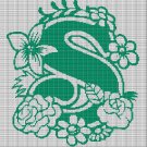 MONOGRAM "S" FLOWER CROCHET AFGHAN PATTERN GRAPH