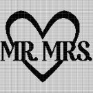 MR&MRS IN HEART CROCHET AFGHAN PATTERN GRAPH