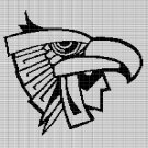AZTEC WARRIOR HEAD CROCHET AFGHAN PATTERN GRAPH