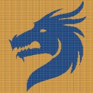 BLUE-YELLOW DRAGON HEAD CROCHET AFGHAN PATTERN GRAPH
