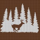 DEER IN THE PINE FOREST CROCHET AFGHAN PATTERN GRAPH