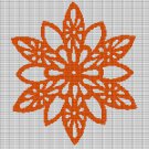 ORANGE FLOWER 3 CROCHET AFGHAN PATTERN GRAPH