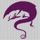 PURPLE DRAGON SYMBOL CROCHET AFGHAN PATTERN GRAPH