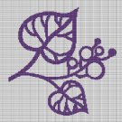 PURPLE LEAVES CROCHET AFGHAN PATTERN GRAPH
