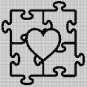 PUZZLE HEART CROCHET AFGHAN PATTERN GRAPH