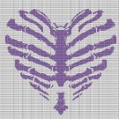 RIBS HEART CROCHET AFGHAN PATTERN GRAPH