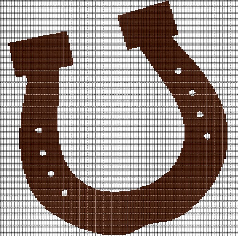 RODEO HORSESHOE CROCHET AFGHAN PATTERN GRAPH
