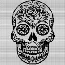 SUGAR SKULL WITH ROSE CROCHET AFGHAN PATTERN GRAPH